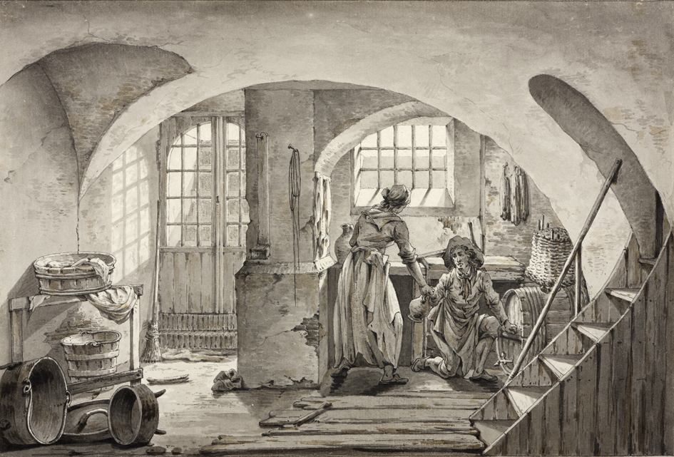 Huisbedienden in het souterrain